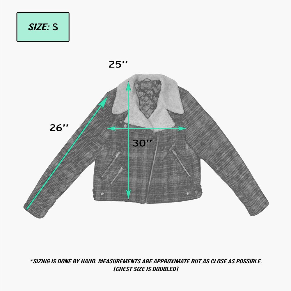 AEO Women’s Wool Flannel Sherpa Moto Jacket (Dark Red | Size S) - Picture 8 of 8